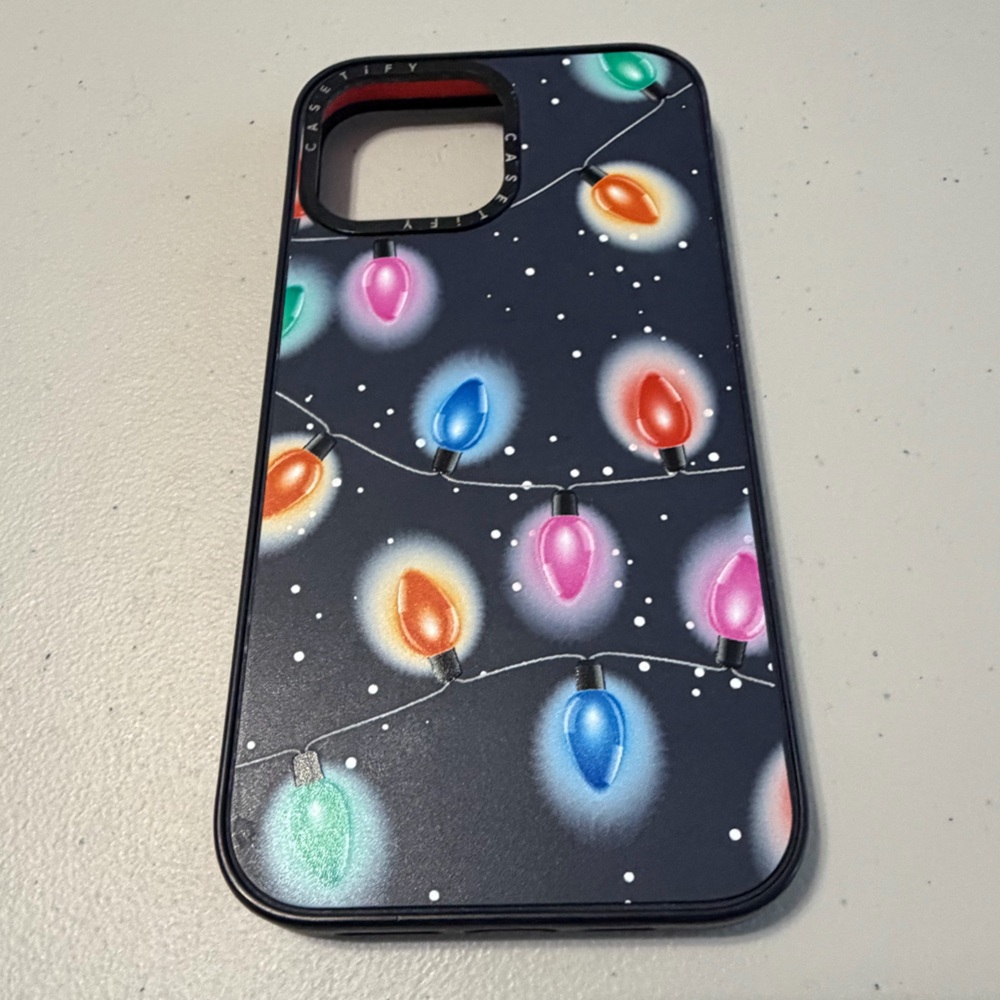 13 Pro Max Slim Multicolor Holiday Lights Phone Case - Casetify